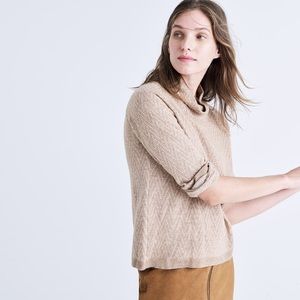 Madewell Mock Neck Chevron Sweater